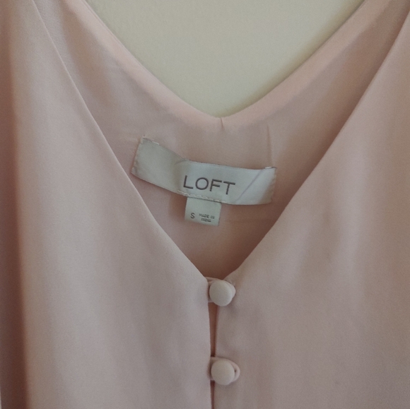 LOFT blush pink button tank 🤍 - Picture 4 of 4
